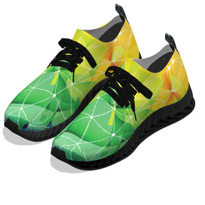 Green & Yellow Electricity - Black Soles